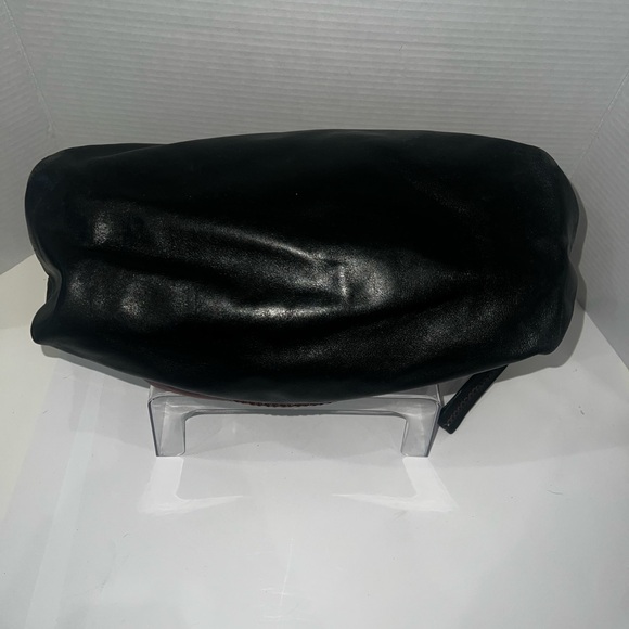 Arcadia Red and Black Leather Shoulder‎ Bag Made In Italy - Picture 5 of 7